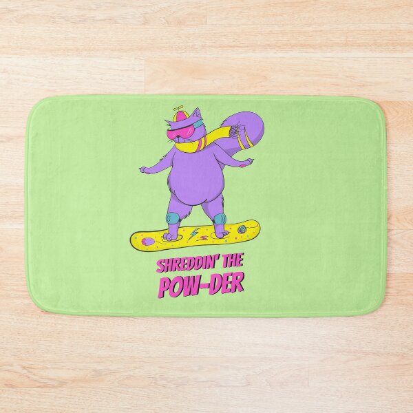 Item preview, Shredding Pow-der Purple Cat designed and sold by Cat N' Doodles.