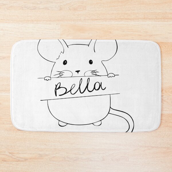 Item preview, a mouse with a name label,vector illustration designed and sold by elisabetaaa.
