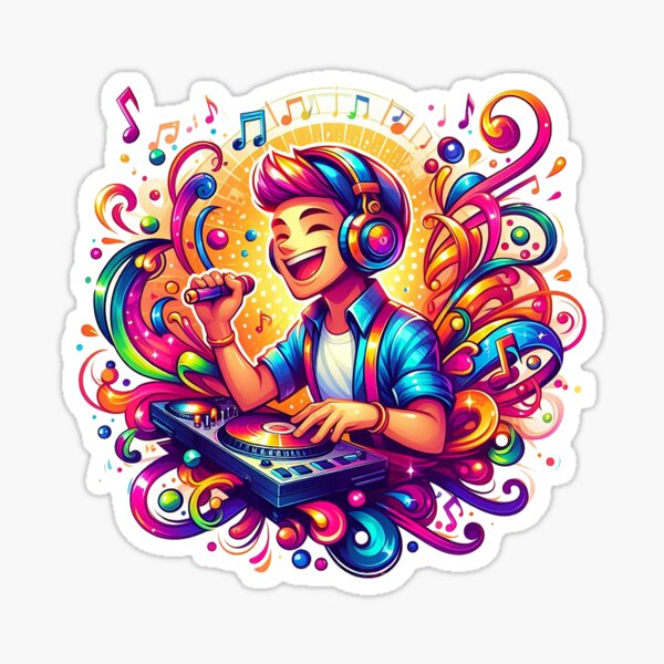 Item preview, Vibrant Beats, DJ designed and sold by Skipy-shop.