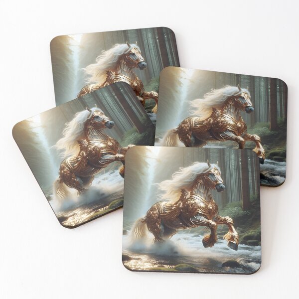 Item preview, Golden Majesty: Galloping Horse in the River designed and sold by lifegenesis.