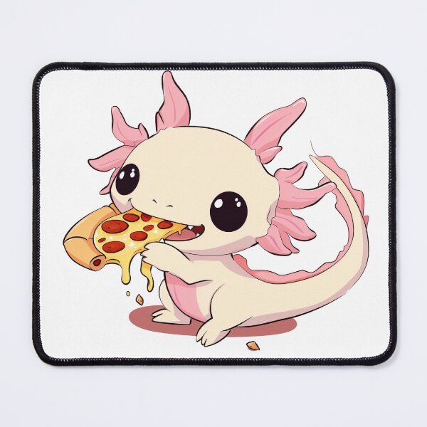 Item preview, Axolotl eating pizza. designed and sold by InfinityCircle.