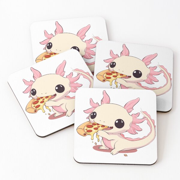 Item preview, Axolotl eating pizza. designed and sold by InfinityCircle.