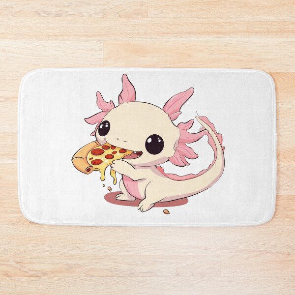 Item preview, Axolotl eating pizza. designed and sold by InfinityCircle.