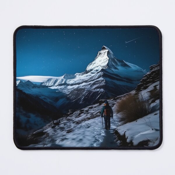 Item preview, Winter Night Hike: A Journey Through Snowy Peaks designed and sold by Shirtastically.