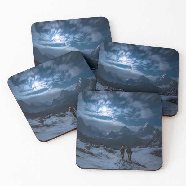 Item preview, Winter Night Hike: A Journey Through Snowy Peaks designed and sold by Shirtastically.
