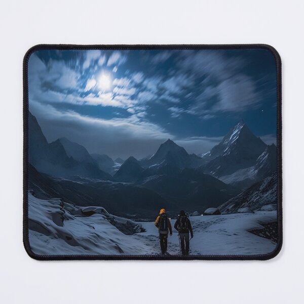 Item preview, Winter Night Hike: A Journey Through Snowy Peaks designed and sold by Shirtastically.