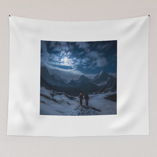Item preview, Winter Night Hike: A Journey Through Snowy Peaks designed and sold by Shirtastically.