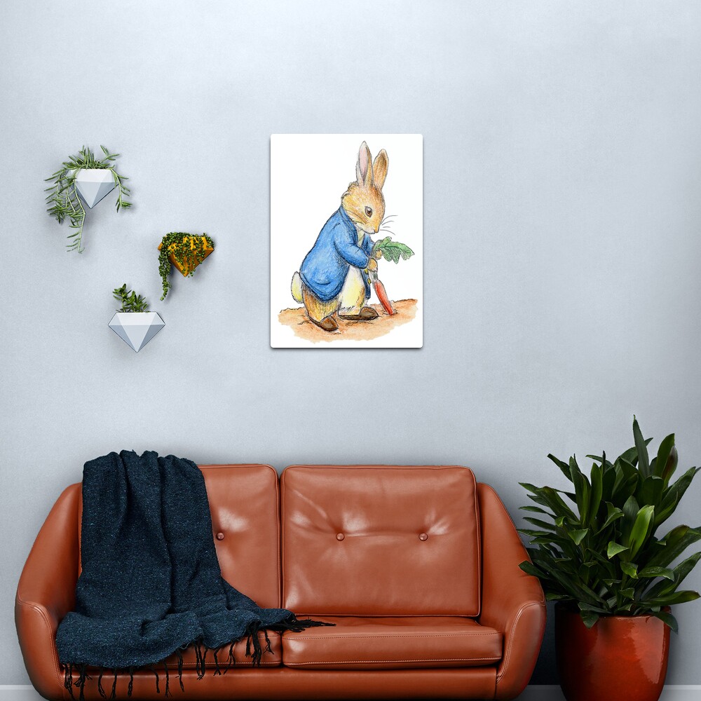 Nursery Characters, Peter Rabbit, Beatrix Potter. Metal Print