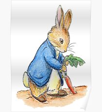 Nursery Characters, Peter Rabbit, Beatrix Potter. Poster