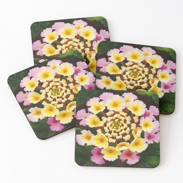 Item preview, Yellow And Pink Artistic Lantana Flower designed and sold by taiche.