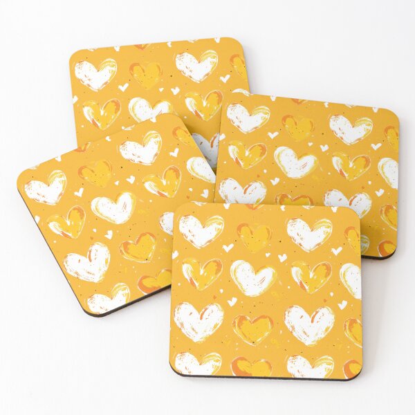 Item preview, Yellow Hearts Seamless Pattern - Hand Drawn Design designed and sold by mldorton.