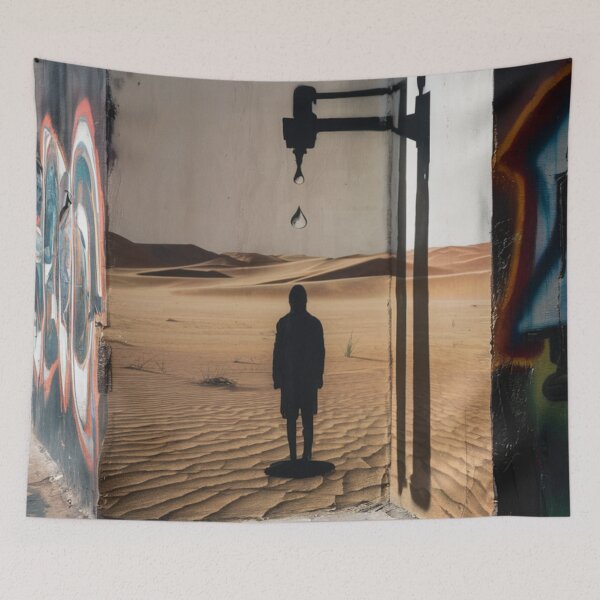 Item preview, Man in Desert Stencil Graffiti designed and sold by Bomax121.