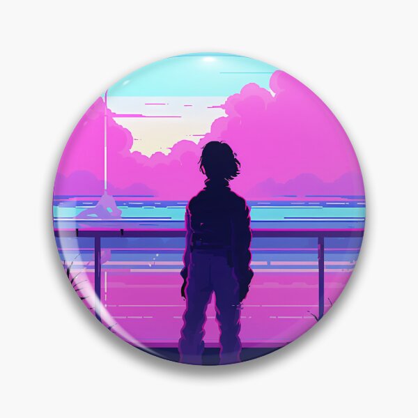 Item preview, Vaporwave Pastel Ocean view- Pixel art designed and sold by octoboobs.