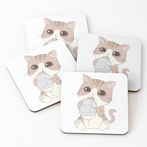 Item preview, Kitten with a bottle of milk. designed and sold by InfinityCircle.