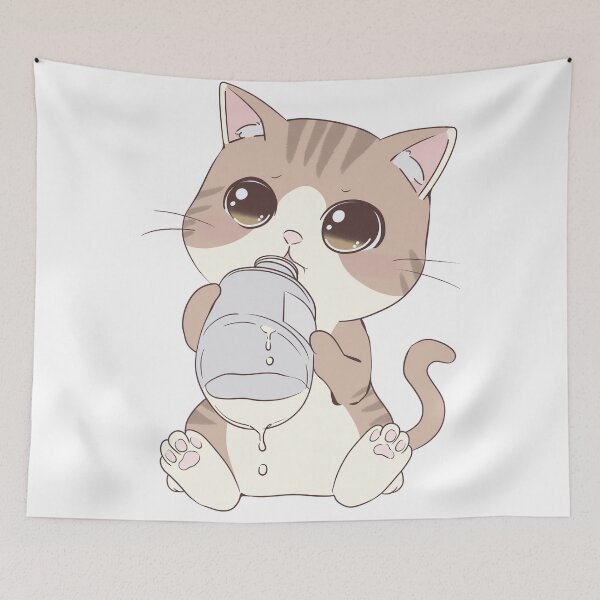 Item preview, Kitten with a bottle of milk. designed and sold by InfinityCircle.