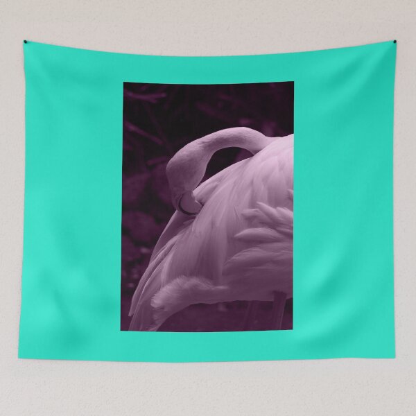 Item preview, Flamingo Preen Feathers Tint Vertical designed and sold by eddiebarronshop.