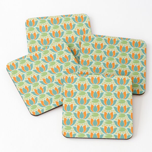 Item preview, Lotus Retro Surface Pattern designed and sold by Charmy Design.