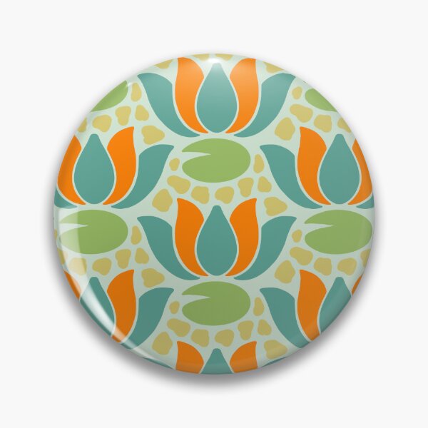Item preview, Lotus Retro Surface Pattern designed and sold by Charmy Design.