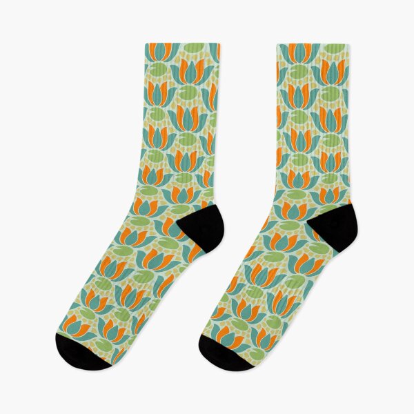 Item preview, Lotus Retro Surface Pattern designed and sold by Charmy Design.