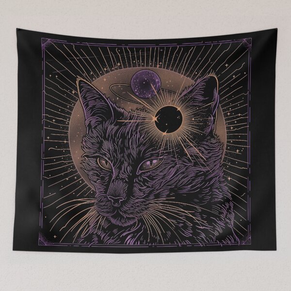 Item preview, Cosmic cat space solar system astrology cat designed and sold by Szkicerka.