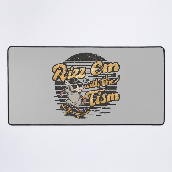 Item preview, Rizz Em With The Tism Retro Vintage OpossumMeme designed and sold by FurRealStudioCo.