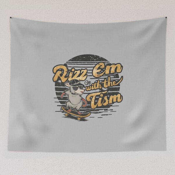 Item preview, Rizz Em With The Tism Retro Vintage OpossumMeme designed and sold by bluel_evin.