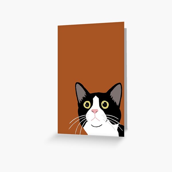 Item preview, Tuxedo cat looking up portrait designed and sold by Gumigrida.