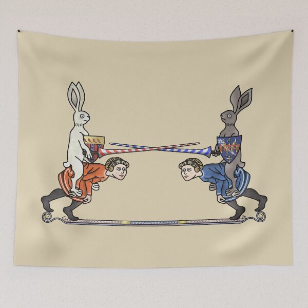 Item preview, Medieval Marginalia Crazy Joust Atop Humans designed and sold by MargiKnights.
