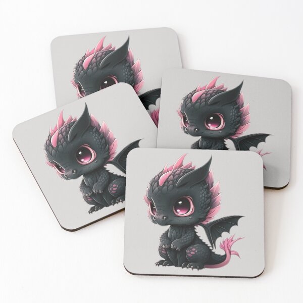 Item preview, Baby black dragon kawaii pack designed and sold by portrait4you.