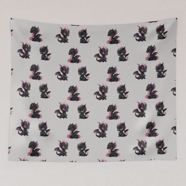 Item preview, Baby black dragon kawaii pack designed and sold by portrait4you.
