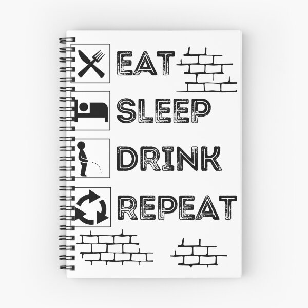 Item preview, Eat Sleep Drink Repeat Pee Fetish Wall Style designed and sold by Erophagus.