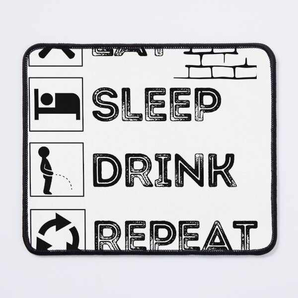 Item preview, Eat Sleep Drink Repeat Pee Fetish Wall Style designed and sold by Erophagus.