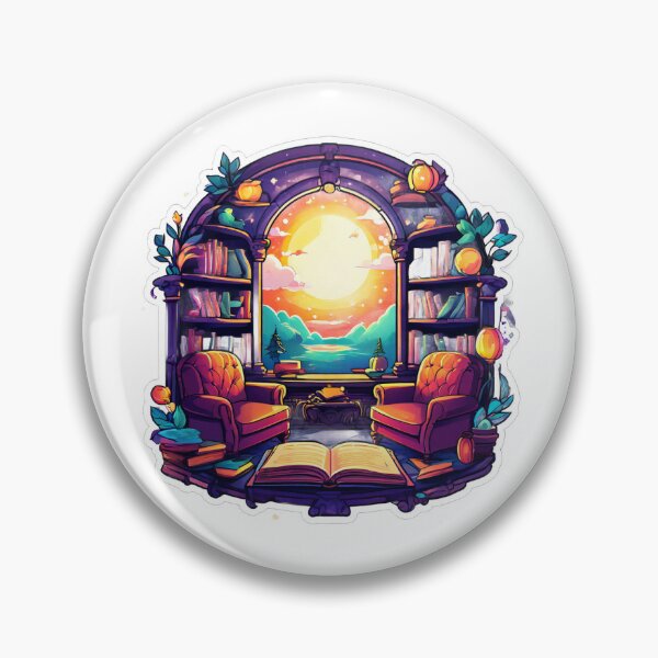 Artikelvorschau, Bookworm's Dream Library Illustration - Cozy Reading Nook Art Print for Bibliophiles entworfen und verkauft von kendalldyke14.