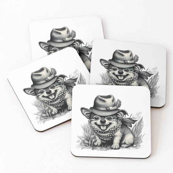 Item preview, A charming, smiling dog in a hat designed and sold by MagelliShop.