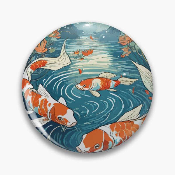 Item preview, Tranquil Harmony: Koi Fish Ponds in Art designed and sold by bb-15artstudio.
