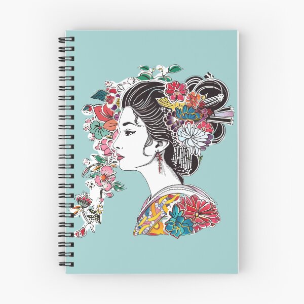 Item preview, Maiko and Flowers Illustration designed and sold by kansaikate.