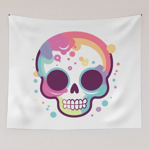 Item preview, Colorful and Charming skull designed and sold by Digitmania1.