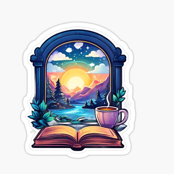 Item preview, Cozy Book Nook Reading Sticker - Relaxing Reading Retreat Decal for Bookworms designed and sold by kendalldyke14.