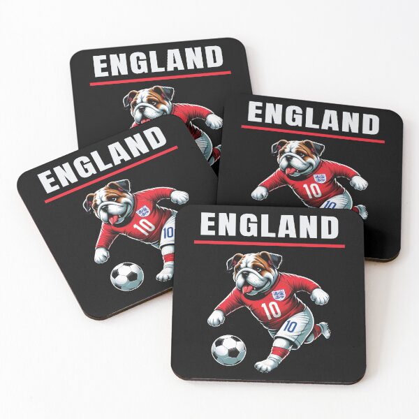 Item preview, Funny English bulldog playing soccer designed and sold by BuxomBabe21.