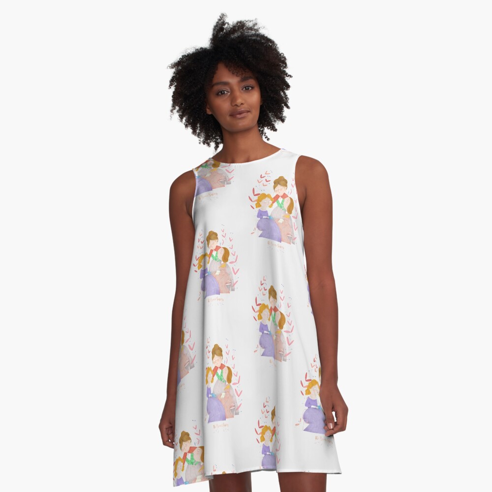 Vista previa del artículo con la obra «Vestido acampanado», diseñado y vendido por beabgv.