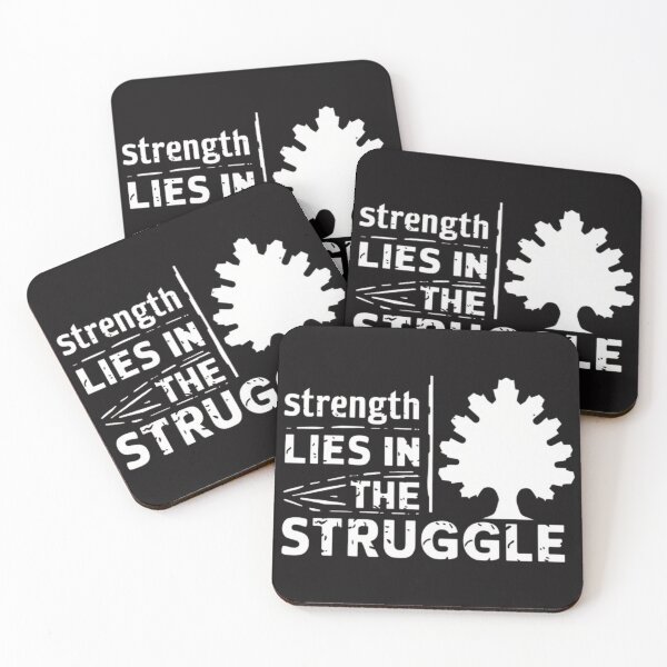 Item preview, Typographie Expressions strenght lies in the struggle designed and sold by Imaginarium of Chaos falcon88 .
