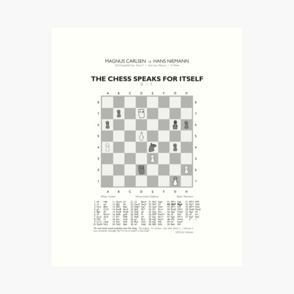 Item preview, The Chess Speaks For Itself - Magnus Carlsen vs Hans Niemann - Infamous Chess designed and sold by Chess Memes.