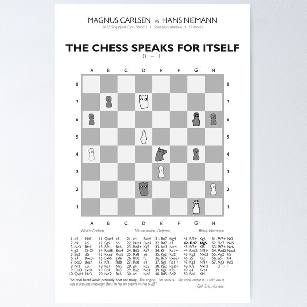 Item preview, The Chess Speaks For Itself - Magnus Carlsen vs Hans Niemann - Infamous Chess designed and sold by Chess Memes.