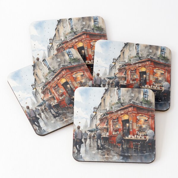 Item preview, Dublin street, watercolor painting, city landscape, Dublin souvenir, Dublin cityscape, Ireland travel, Irish pub designed and sold by SpettacolArte.