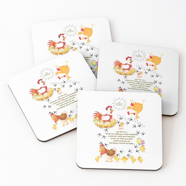 Item preview, Life with funny hens, chickens, chics and Cockrills  (sayings) designed and sold by Mara9.