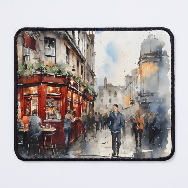 Item preview, Dublin irish pub, watercolor painting, city landscape, Dublin souvenir, Dublin cityscape, Ireland travel, Irish street designed and sold by SpettacolArte.