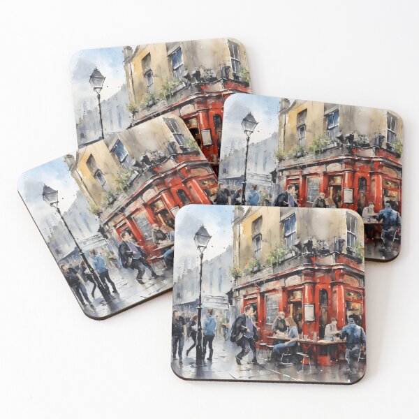 Item preview, Irish pub, watercolor painting, city landscape, Dublin souvenir, Dublin cityscape, Ireland travel, Irish street designed and sold by SpettacolArte.