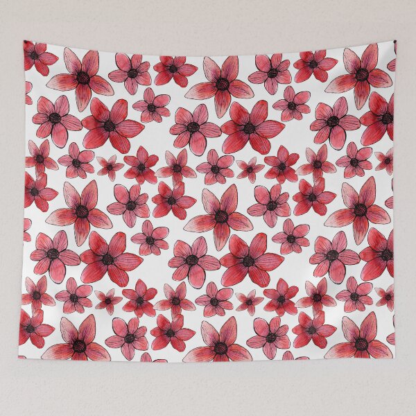 Item preview, Red Flowers Seamless Pattern designed and sold by Aithlin123.