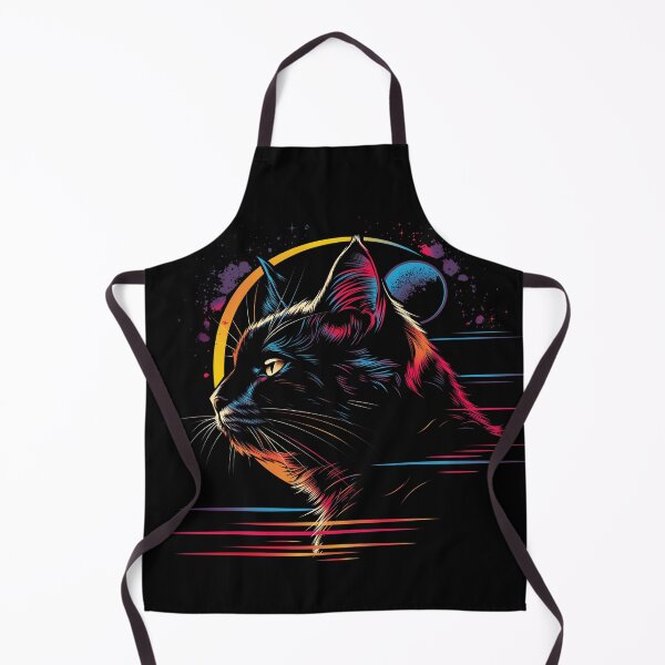 Item preview, Cosmic cat sun eclipse vibrant astrology cat designed and sold by Szkicerka.