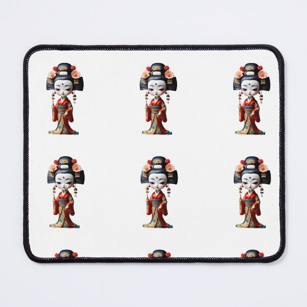 Item preview, Beautiful geisha doll, kimono , cherry blossom, sakura, hanami designed and sold by Coolparrotgirl.